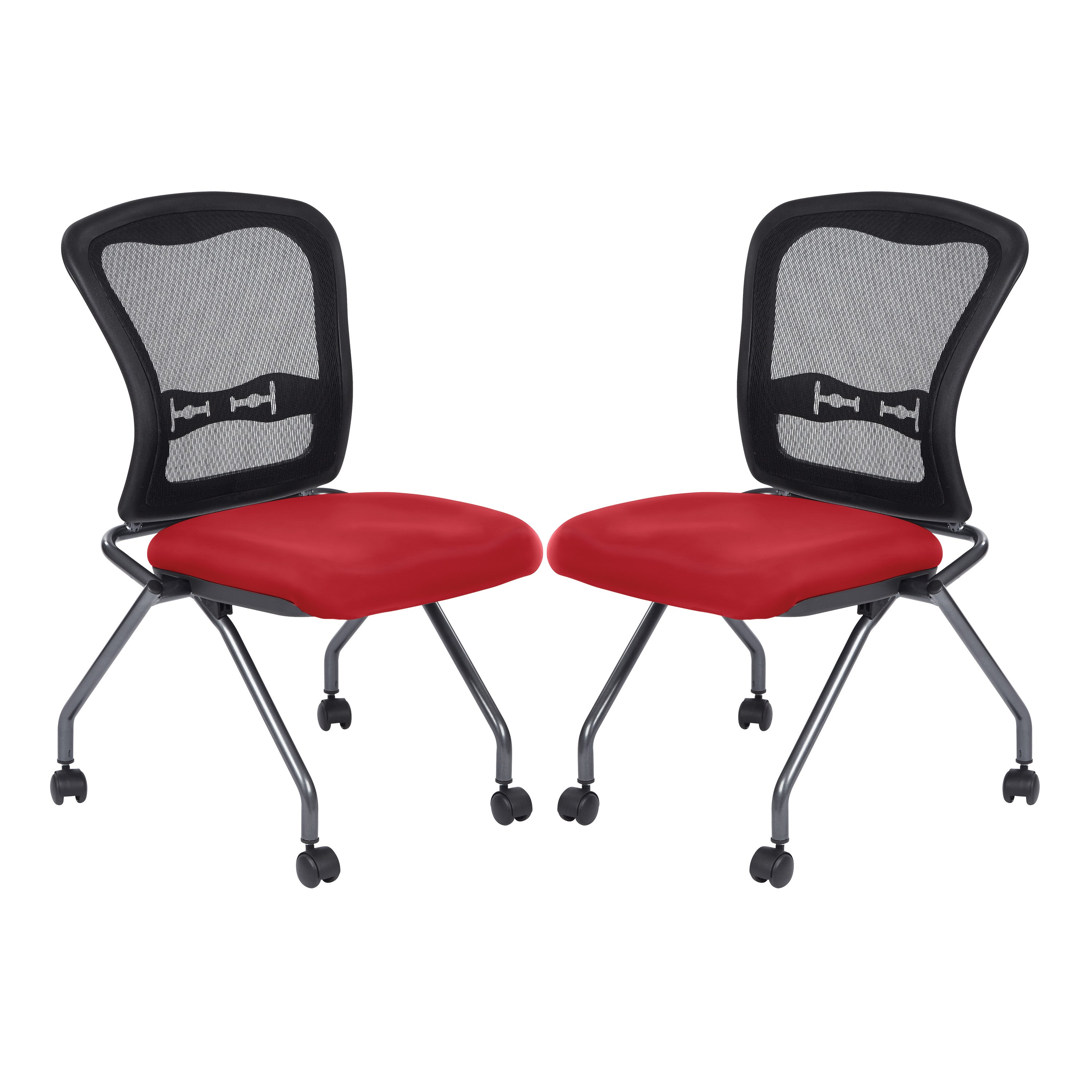 Deluxe Armless Folding Chair With ProGrid® Back